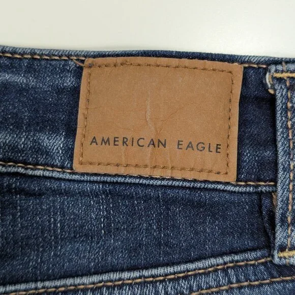 American Eagle Hi Rise Jeans Jegging with distressed details Super Stretch Skinn - Picture 5 of 15